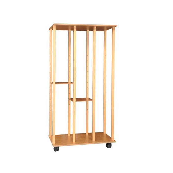 Chariot rangement de toiles et tableaux, hauteur de rangement 186 cm, 2 tablettes (100x67x200)