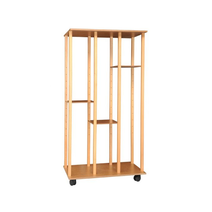 Chariot rangement de toiles et tableaux, hauteur de rangement 186 cm, 3 tablettes (100x67x200)