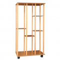 Chariot rangement de toiles et tableaux, hauteur de rangement 186 cm, 4 tablettes (100x67x200)