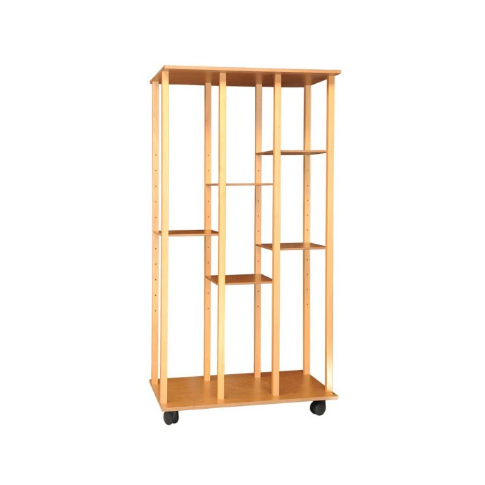 Chariot rangement de toiles et tableaux, hauteur de rangement 186 cm, 5 tablettes (100x67x200)