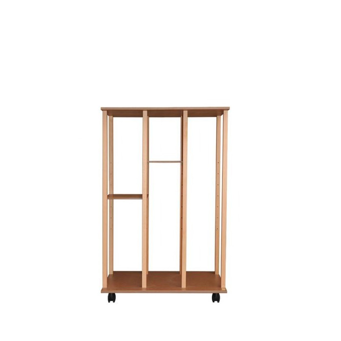 Chariot rangement de toiles et tableaux, hauteur de rangement 140 cm, avec 2 tablettes (100x67x154)