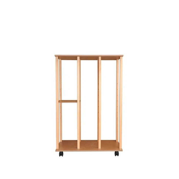 Chariot rangement de toiles et tableaux, hauteur de rangement 140 cm, avec 1 tablette (100x67x154)