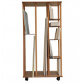 Chariot rangement de toiles et tableaux, hauteur de rangement 186 cm, 4 tablettes (100x67x200)